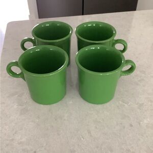 Fiesta Tom & Jerry Coffee Mugs Set of four in Shamrock Green Fiestaware Retired